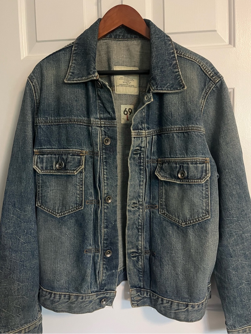 Women’s Gap 1969 Denim Jacket - Washed Blue Size L